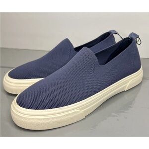 Zara Knit Mesh Slip On Sneakers Shoes Navy Size 35EU/5-5.5US New W/Tags